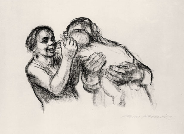 Eltern mit Kind, 1931, Lithographie